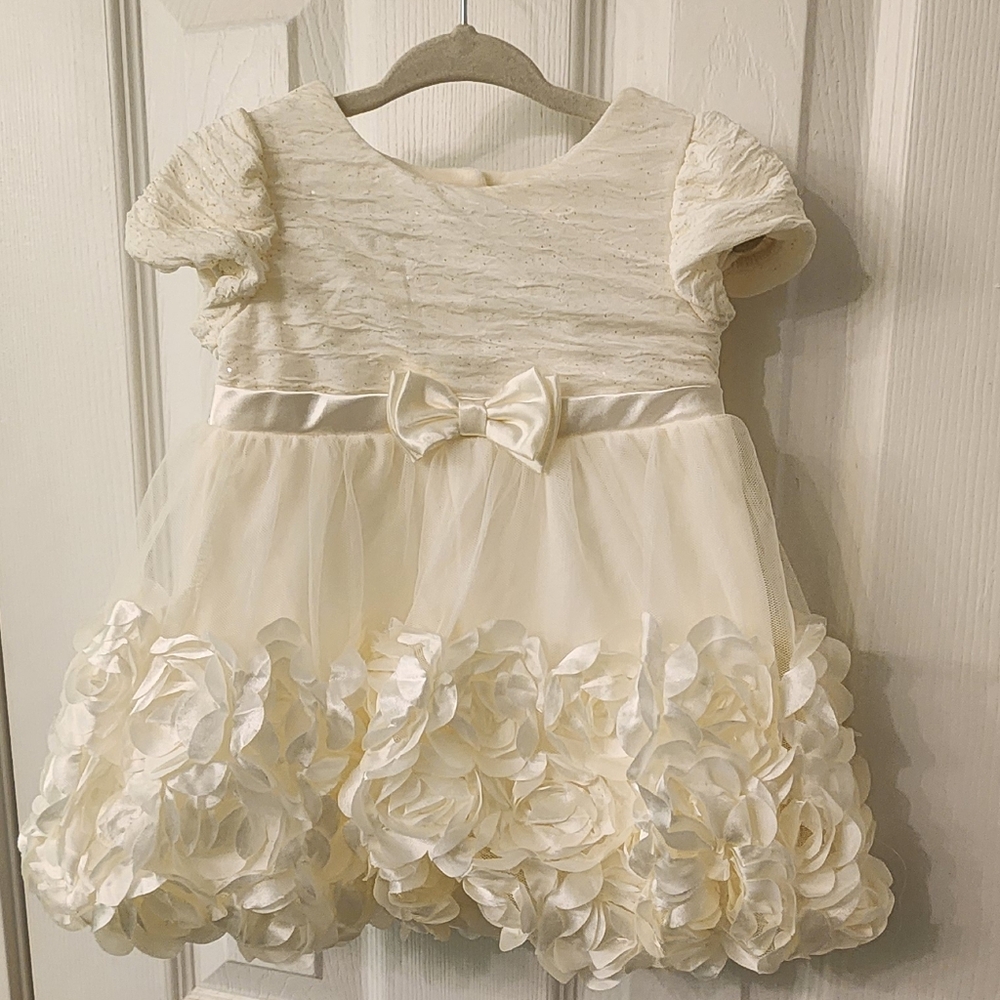 Nannette, size 6-9 M, cream, dress.